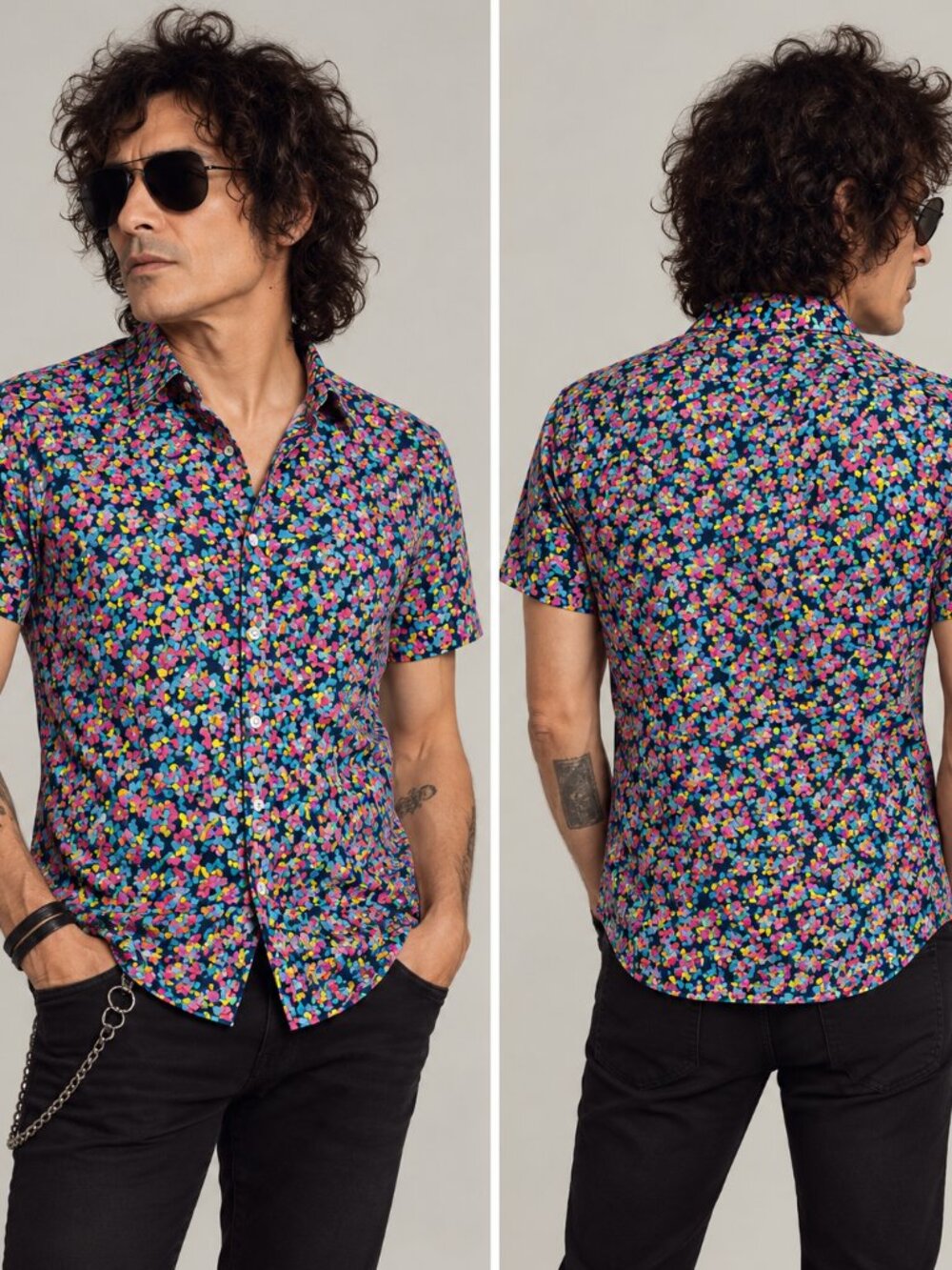 Bonobos Men’s Stretch Floral Short Sleeve Shirt XS Short Slim Fit